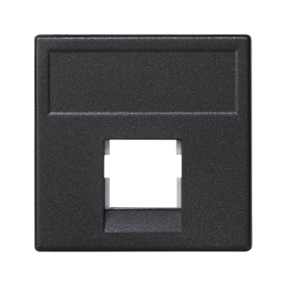 Kryt pre dátovú zásuvku K45 3M Volition OCK jod jednoduchý bez krytu plochý 45×45 mm grafitovo sivý