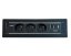 Vestavná zásuvka MAGNAT-FRAME, 3× 230 V + 1× USB-A/C nabíječka, barva černá, kabel 2m