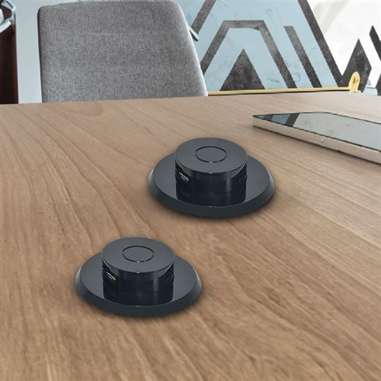 Výsuvná nabíječka USB A+C 24W PD, barva černá