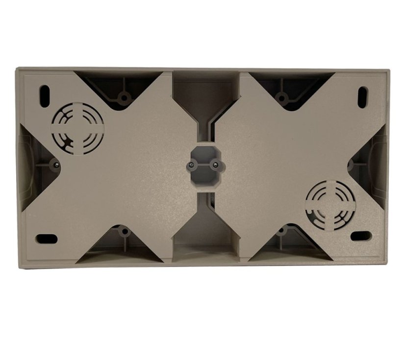 Zásuvka na zeď SONATA, 2x 250V/16A, barva kašmír