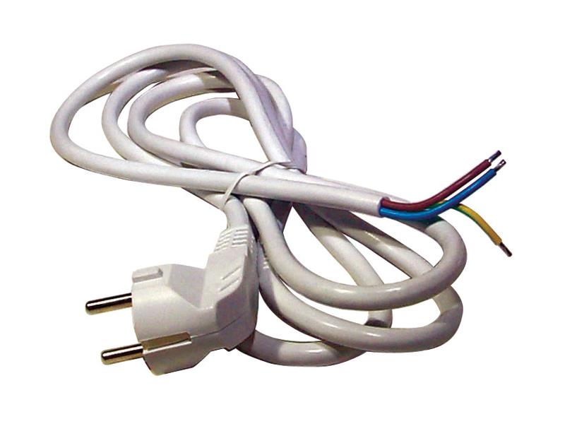 Flexo šnúra PVC 3x1,0mm 5m biela