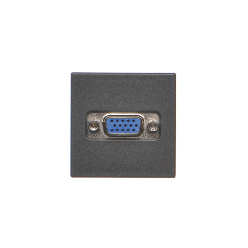 Kryt K45 VGA (D-SUB 15) 45×45mm grafitově-šedá