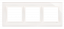 Simon 3-násobný sklenený rám perleťová/biela