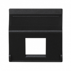 Kryt datové zásuvky K45 pro adaptéry MD jodnoduchá bez krytu šikmá 45×45mm grafitově-šedá