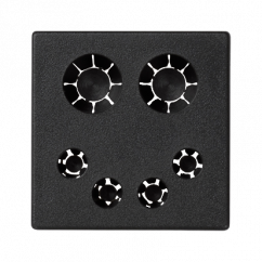 Připojovací deska K45 přímá 45×45mm grafitově-šedá