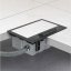 Podlahová zásuvka SF 187x132 mm, 1x 250V/16A + 1x RJ45 cat. 6, barva boxu grafit, pro lité podlahy s kazetou do potěru, vyplnění víka materiálem podlahy