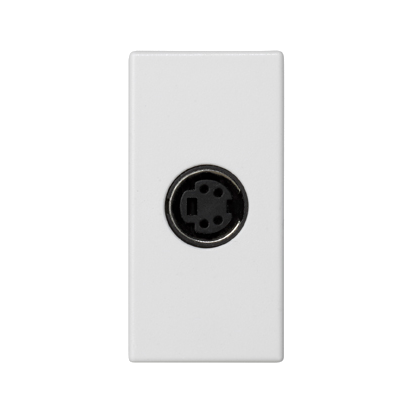 Kryt K45 S-VIDEO 45×22,5mm čistě bílá
