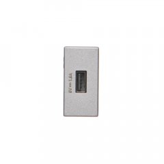 USB nabíjačka K45 USB 2.0 - A 5V DC 1,5A 45 × 22,5 mm hliník