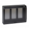 Rámeček krabice s krytem SIMON 500 3×S500 6×K45 grafitově-šedá