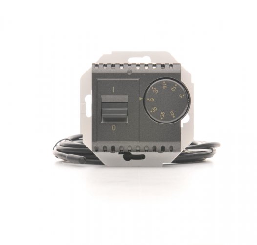 Simon Teplotný termostat s vonkajším snímačom antracitový, pokovovaný