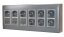 Nástěnný box S500, 9x zásuvka 250V, 6x RJ45 cat.6, barva grafitová