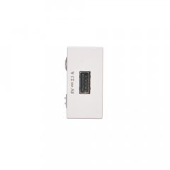 USB nabíječka K45 USB 2.0 - A 5V DC 2,1A 45×22,5mm čistě bílá