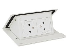 Pop-up blok INCARA 2x zásuvka 250V surface + montážní rám, barva bílá, kabel 2m