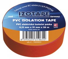 PVC izolačná páska 19/20 m červená EMOS