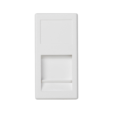 Kryt datové zásuvky K45 NEXANS jodnoduchá plochá s krytem 45×22,5mm čistě bílá