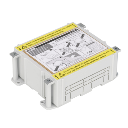 Podlahová zásuvka SF 187x132 mm, 1x 250V/16A + 1x RJ45 cat. 6, barva boxu grafit, pro lité podlahy s kazetou do potěru, vyplnění víka materiálem podlahy