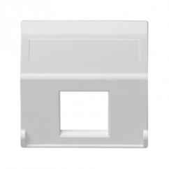 Kryt datové zásuvky K45 pro adaptéry MD jodnoduchá bez krytu šikmá 45×45mm čistě bílá