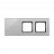 Moduly s dotykovým panelem 3 2 horizontální dotykové pole, otvor pro příslušenství Simon 54, otvor pro příslušenství Simon 54, bouřková/stříbro
