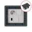 Podlahová zásuvka 1x 250V/16A (zásuvka biela) + 1x port HDMI 2.0, veko s protišmykovým krytom, farba boxu šedá, pre zvýšené podlahy