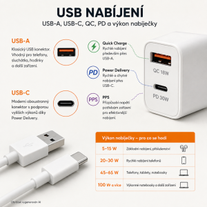 USB nabíjení: jaký je rozdíl mezi USB-A, USB-C, Quick Charge a Power Delivery