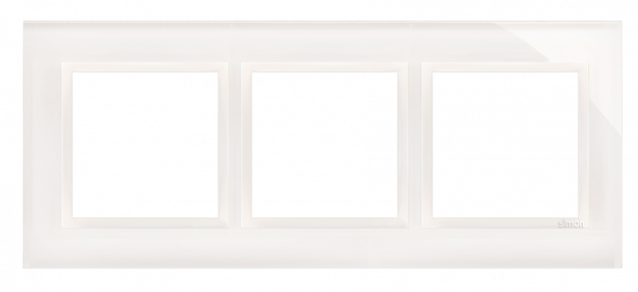 Simon 3-násobný sklenený rám perleťová/biela