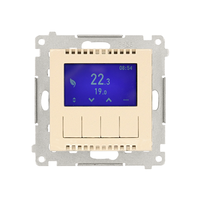 Termostat digitální programovatelný (přístroj s krytem), Simon 54, barva krémová